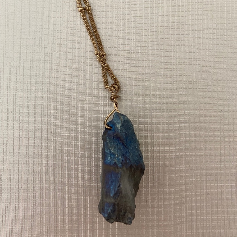 Gold Rainbow Quartz Necklace- Wicked Clothes